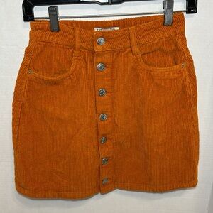 ZARA TRF Collection Burnt Orange Size XS Corduroy Bangladesh Size XS Button